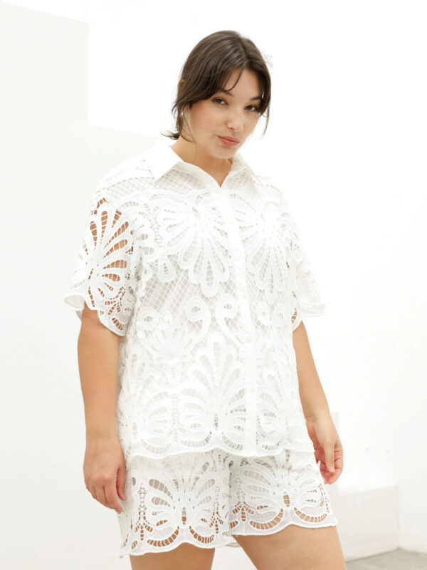 Camisa Broderie